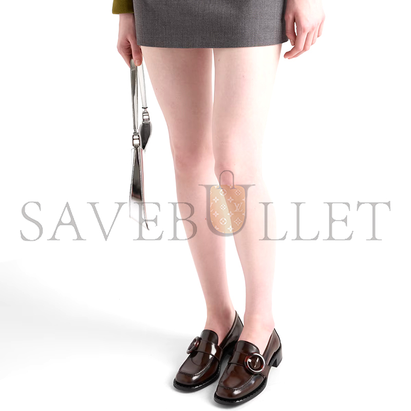 PRADA BRUSHED LEATHER LOAFERS 1D979N